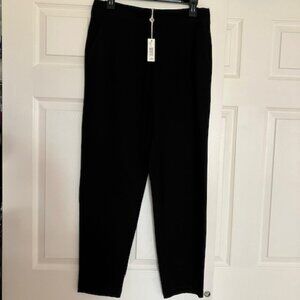 NWT MAX STUDIO Stretch Knit Slim Trouser Ankle Length Pull-on Black Size L